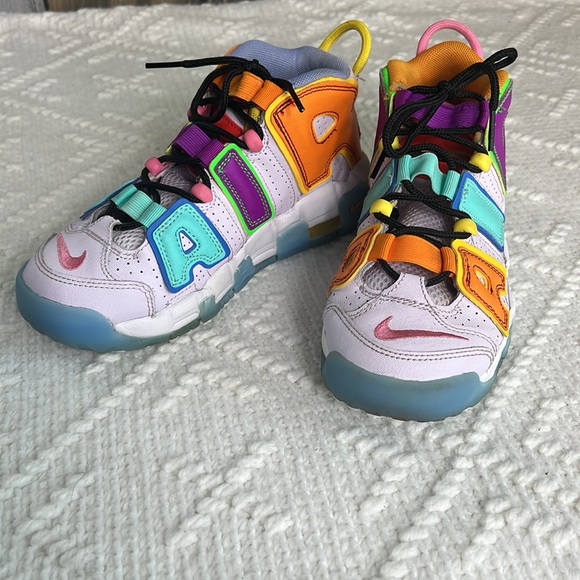 Nike Air. More uptempo multicolored sneakers 4Y - Picture 3 of 15